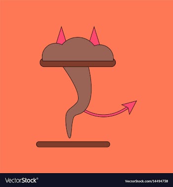 Flat icon on background tornado devil vector image