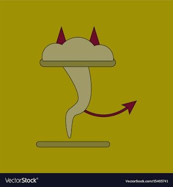 Flat icon on background tornado devil vector image