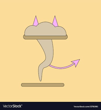 Flat icon on background tornado devil vector image