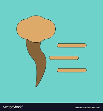 Flat icon on background tornado vector image