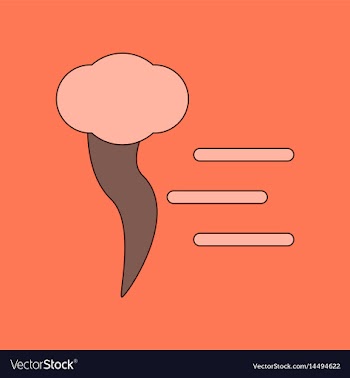 Flat icon on background tornado vector image