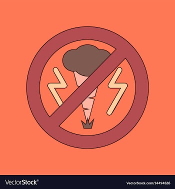 Flat icon on background tornado vector image