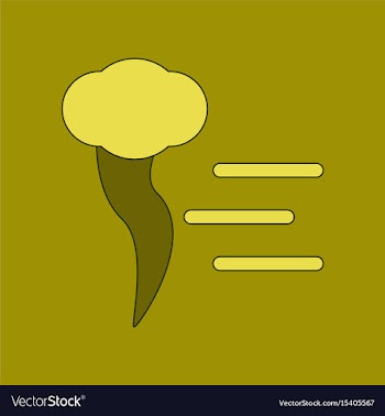 Flat icon on background tornado vector image