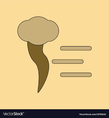 Flat icon on background tornado vector image