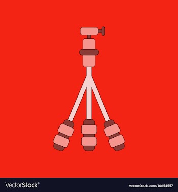 Flat icon on background tripod vector image