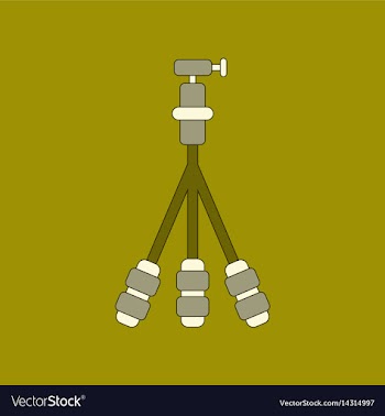 Flat icon on background tripod vector image