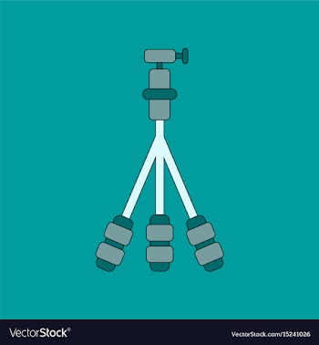 Flat icon on background tripod vector image