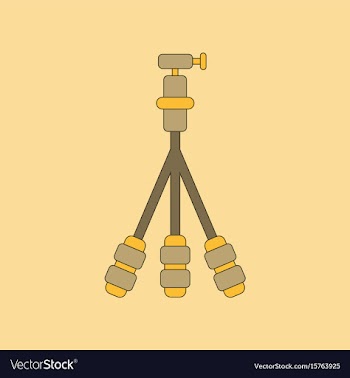 Flat icon on background tripod vector image