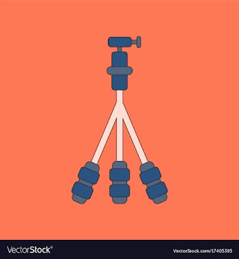 Flat icon on background tripod vector image