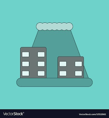 Flat icon on background tsunami city vector image