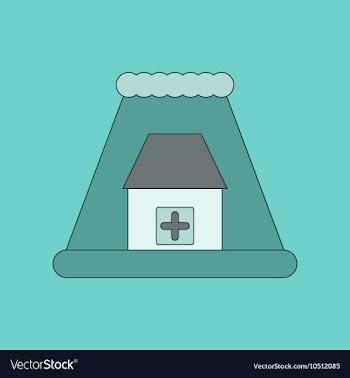 Flat icon on background tsunami city vector image