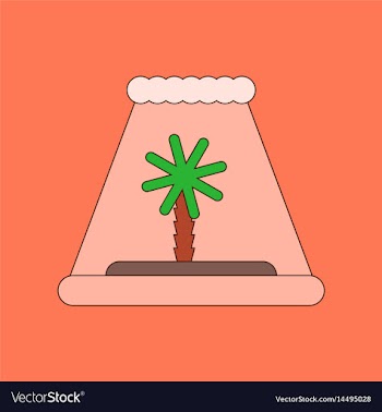 Flat icon on background tsunami island vector image