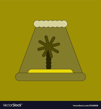Flat icon on background tsunami island vector image