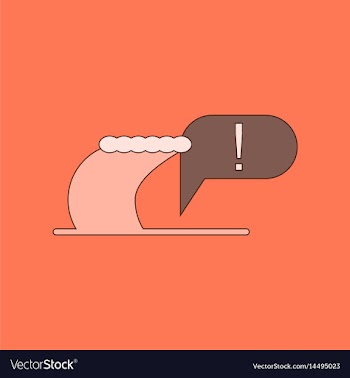 Flat icon on background tsunami vector image