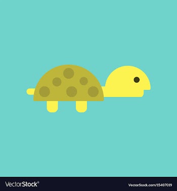 Flat icon on background turtle vector image
