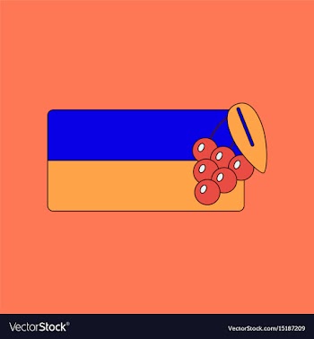 Flat icon on background ukrainian flag vector image