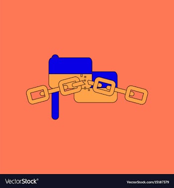 Flat icon on background ukrainian flag vector image