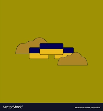 Flat icon on background ukrainian flag vector image