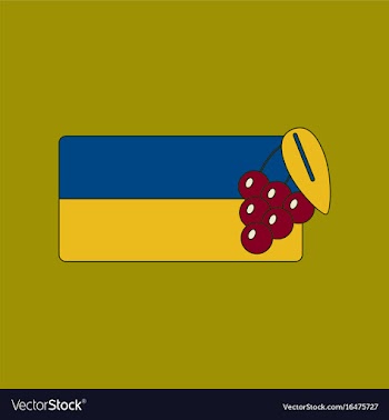 Flat icon on background ukrainian flag vector image