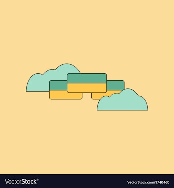Flat icon on background Ukrainian flag vector image