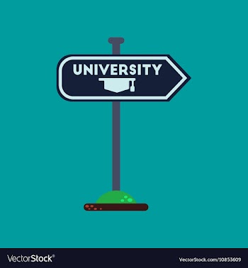 Flat icon on background University sign vector image