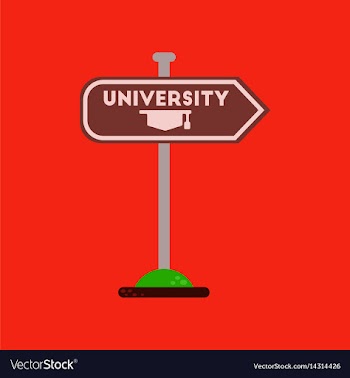 Flat icon on background university sign vector image