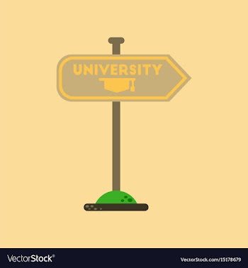 Flat icon on background university sign vector image