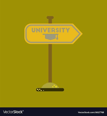 Flat icon on background university sign vector image