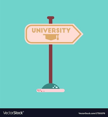 Flat icon on background university sign vector image