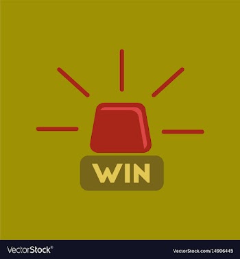 Flat icon on background win lamp vector image