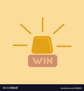 Flat icon on background win lamp vector image