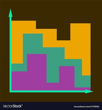 Flat icon on stylish background 3d chart vector image