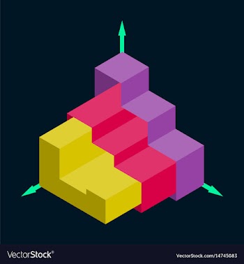 Flat icon on stylish background 3d chart vector image