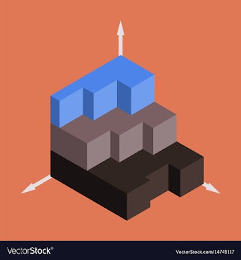 Flat icon on stylish background 3d chart vector image