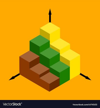Flat icon on stylish background 3d chart vector image