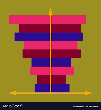 Flat icon on stylish background 3d chart vector image