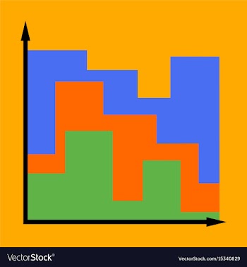 Flat icon on stylish background 3d chart vector image