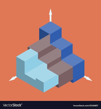 Flat icon on stylish background 3d chart vector image