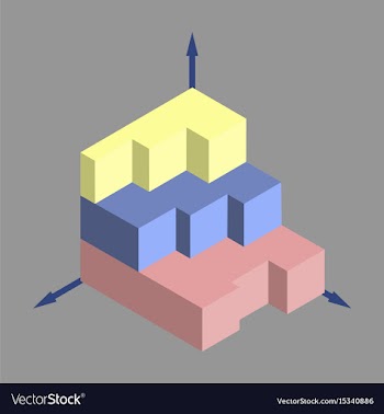 Flat icon on stylish background 3d chart vector image