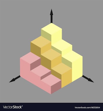 Flat icon on stylish background 3d chart vector image