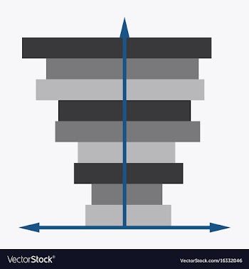 Flat icon on stylish background 3d chart vector image