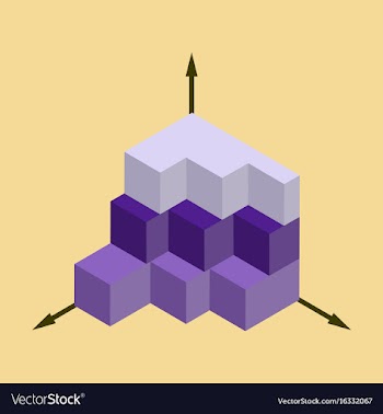Flat icon on stylish background 3d chart vector image