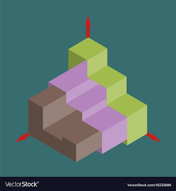 Flat icon on stylish background 3d chart vector image