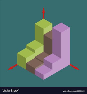 Flat icon on stylish background 3d chart vector image