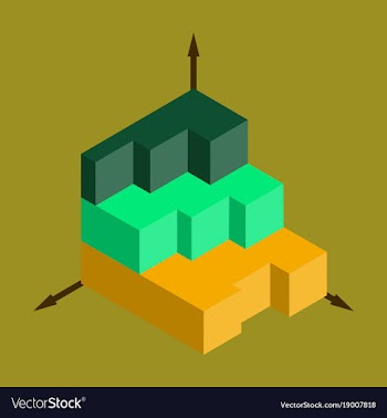 Flat icon on stylish background 3d chart vector image