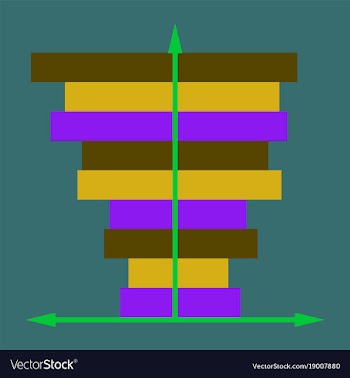 Flat icon on stylish background 3d chart vector image