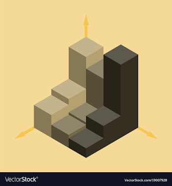 Flat icon on stylish background 3d chart vector image