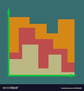 Flat icon on stylish background 3d chart vector image