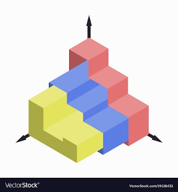 Flat icon on stylish background 3d chart vector image