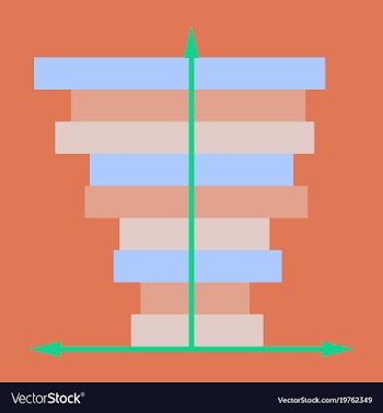 Flat icon on stylish background 3d chart vector image